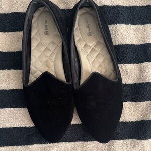 Birdies Velvet Black Flats